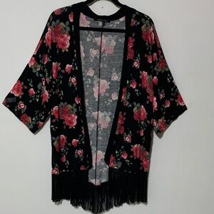 Sweet  Rain Boho Floral Cardigan